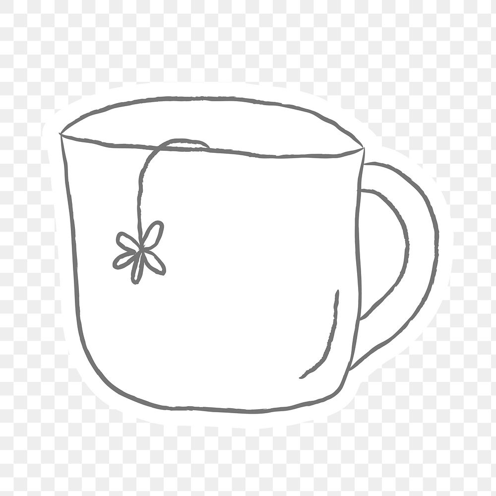 Cute cup doodle style illustration