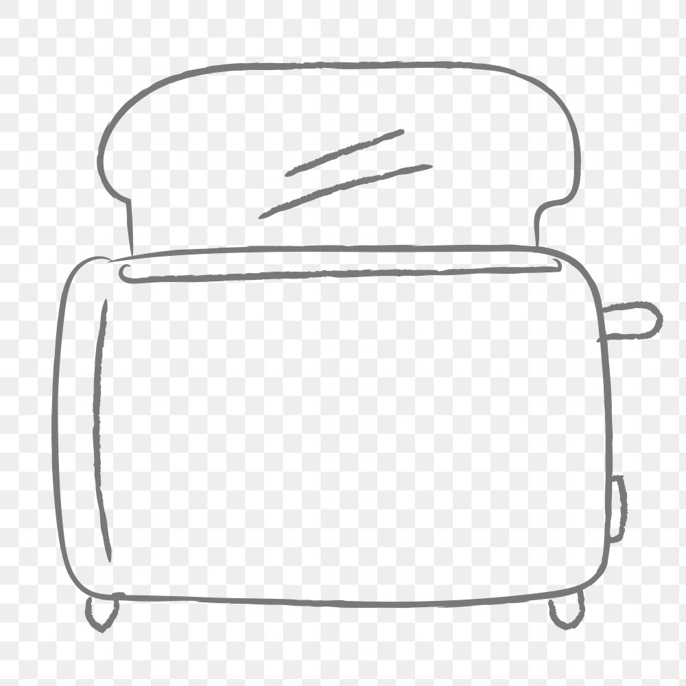 Doodle bread toaster design element