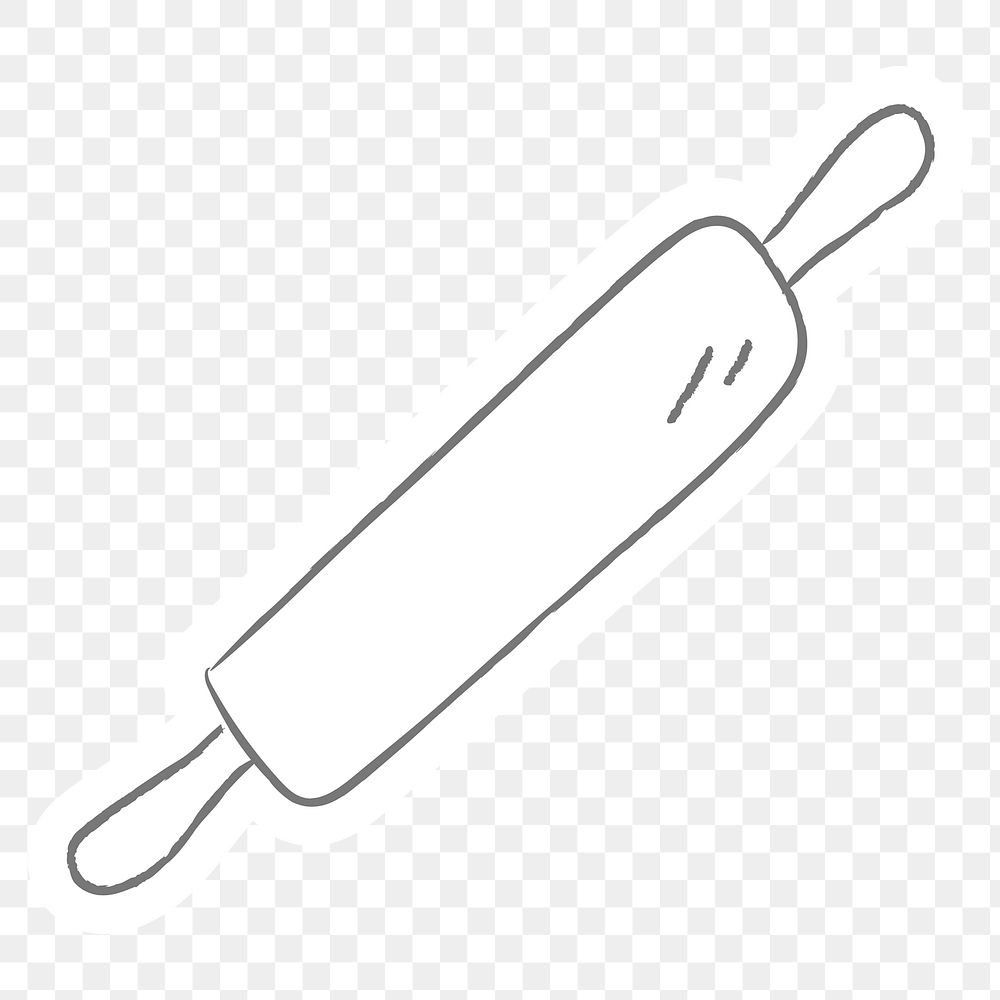 Doodle rolling pin sticker design element