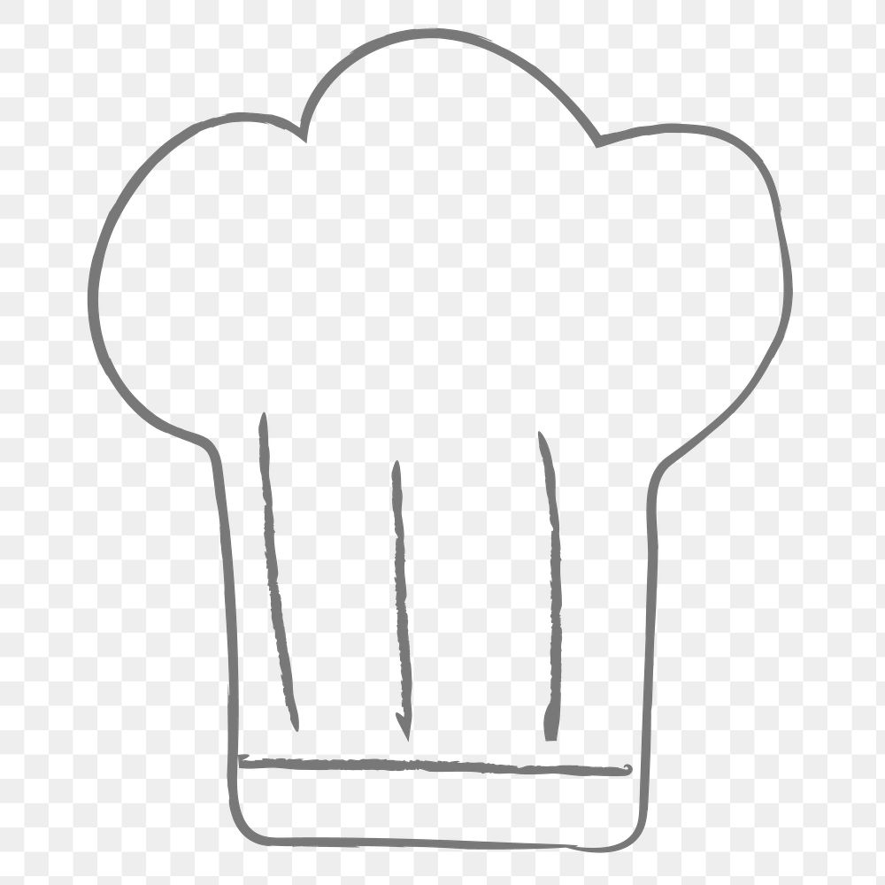 Cute doodle chef hat design element