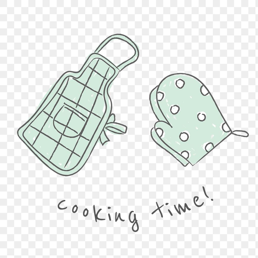 Cooking time doodle stickers