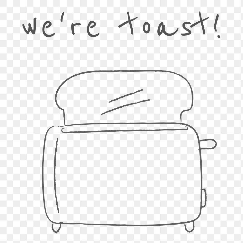 Doodle bread toaster design element