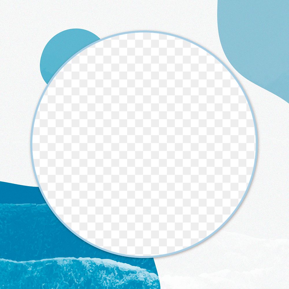 Png Blue round texture frame background
