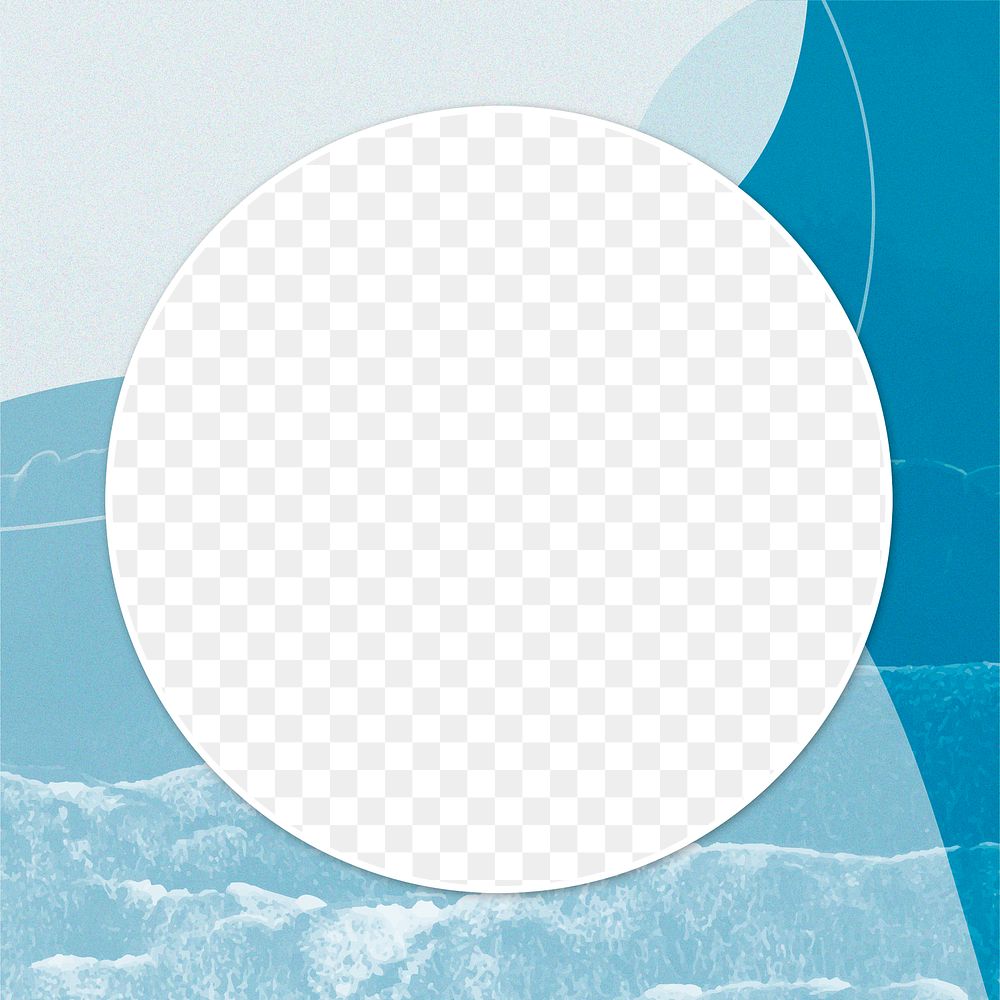 Blue round png frame background