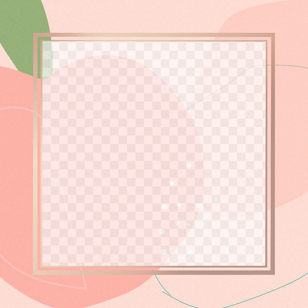 Square png frame peach summer fruit background