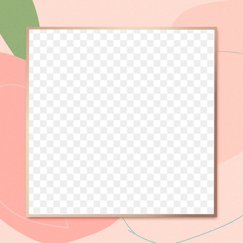 Square png frame peach summer fruit background