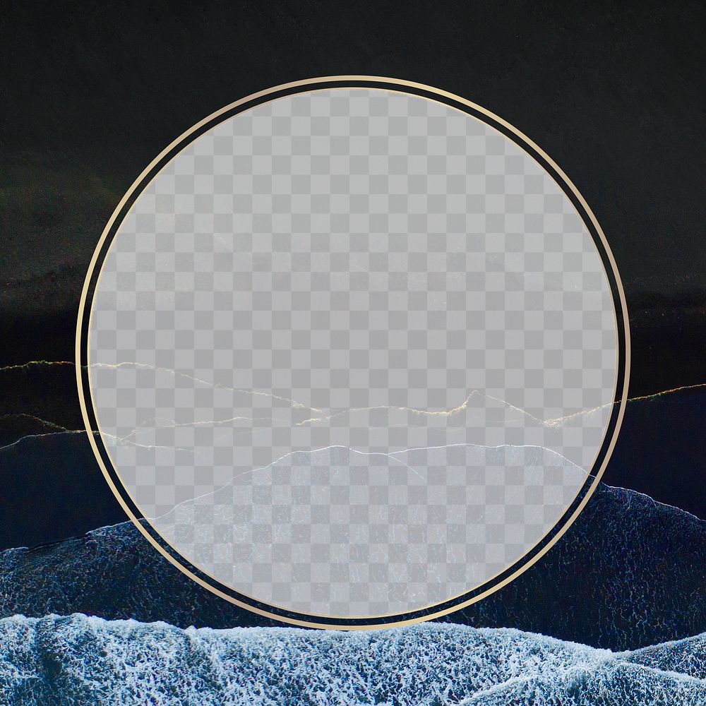 Round png frame dark texture background