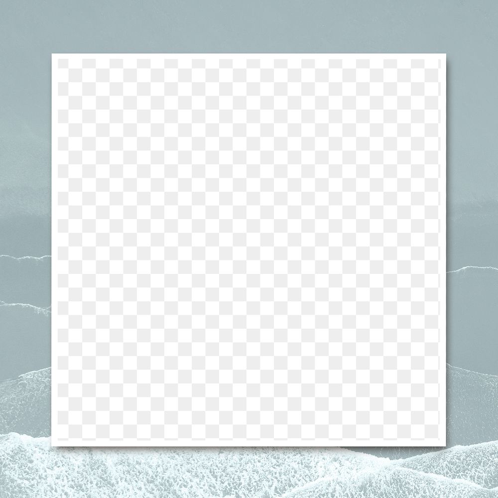 Square frame png on gray wavy texture