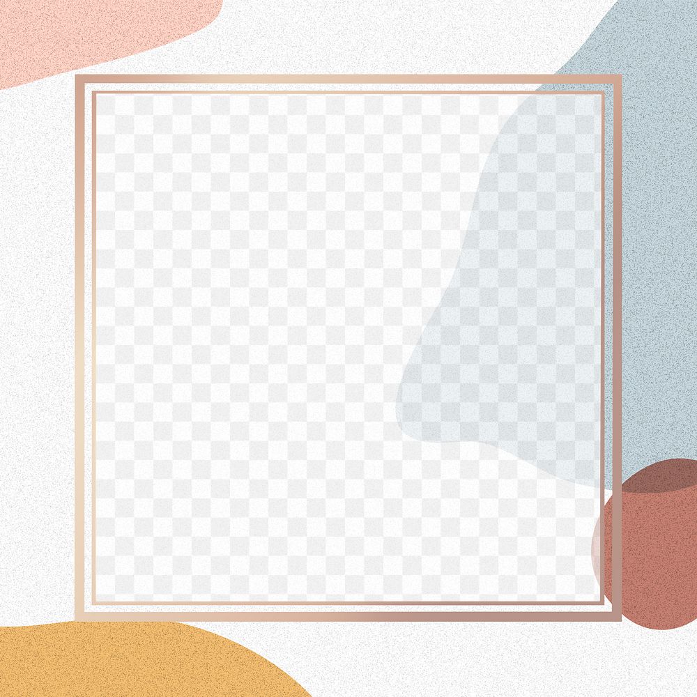 Retro pattern frame png square design space