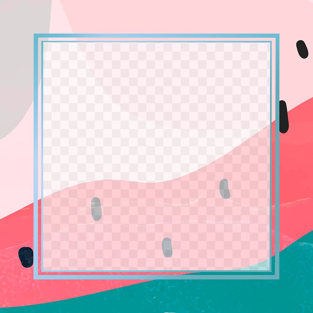 Watermelon square frame png blank space