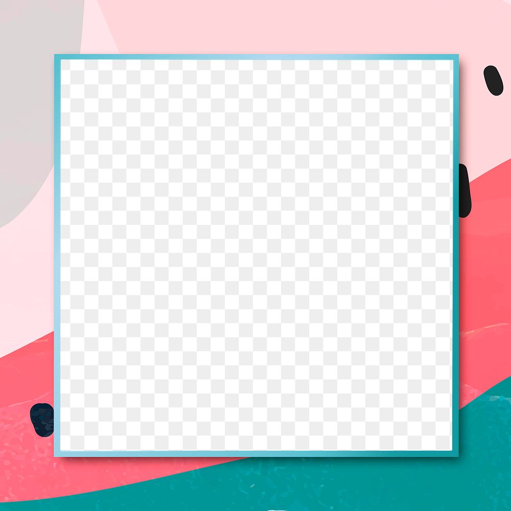 Watermelon square frame pink png blank space