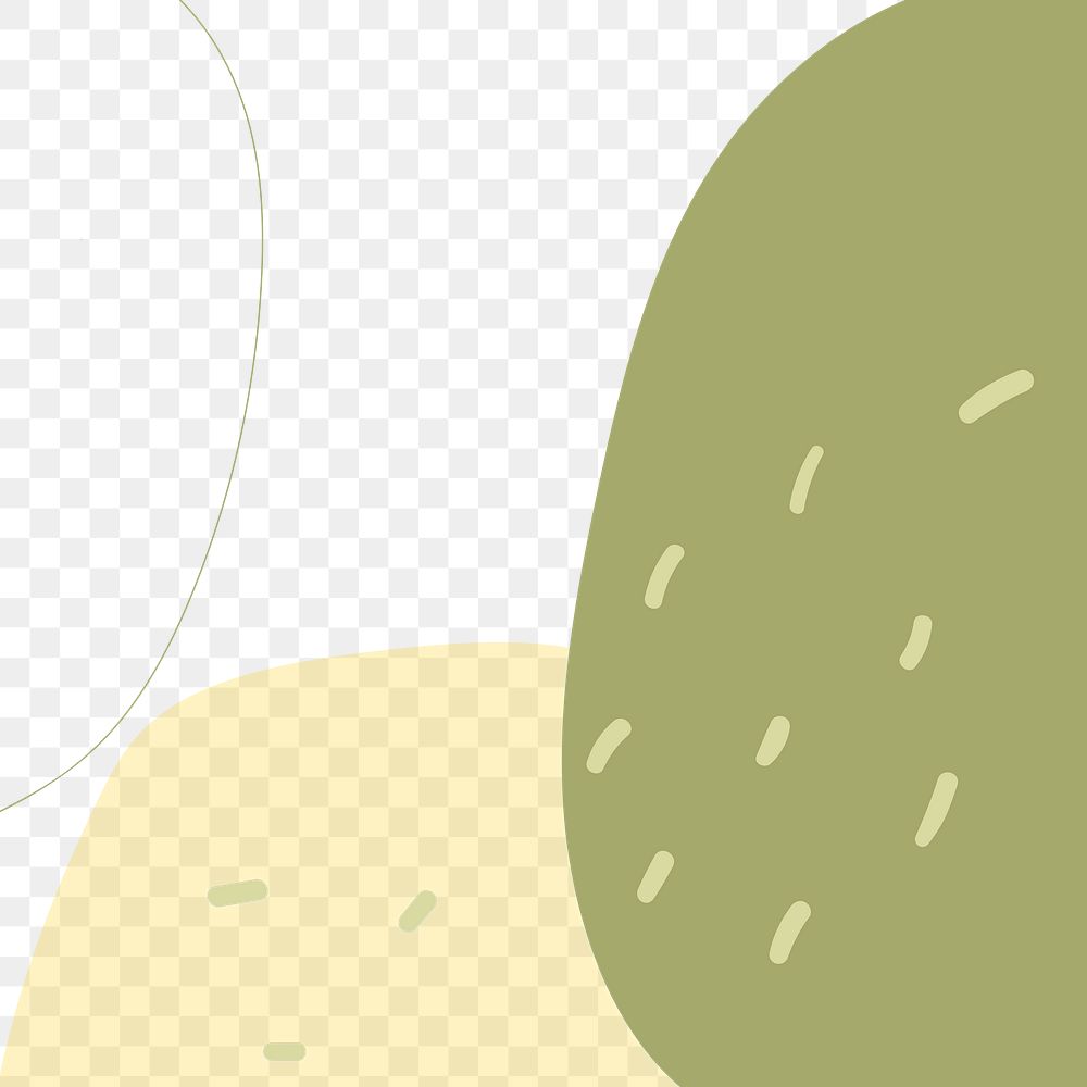 Hand drawn green kiwi fruit Memphis background design element