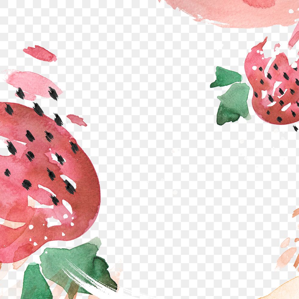 Strawberry Memphis watercolor background