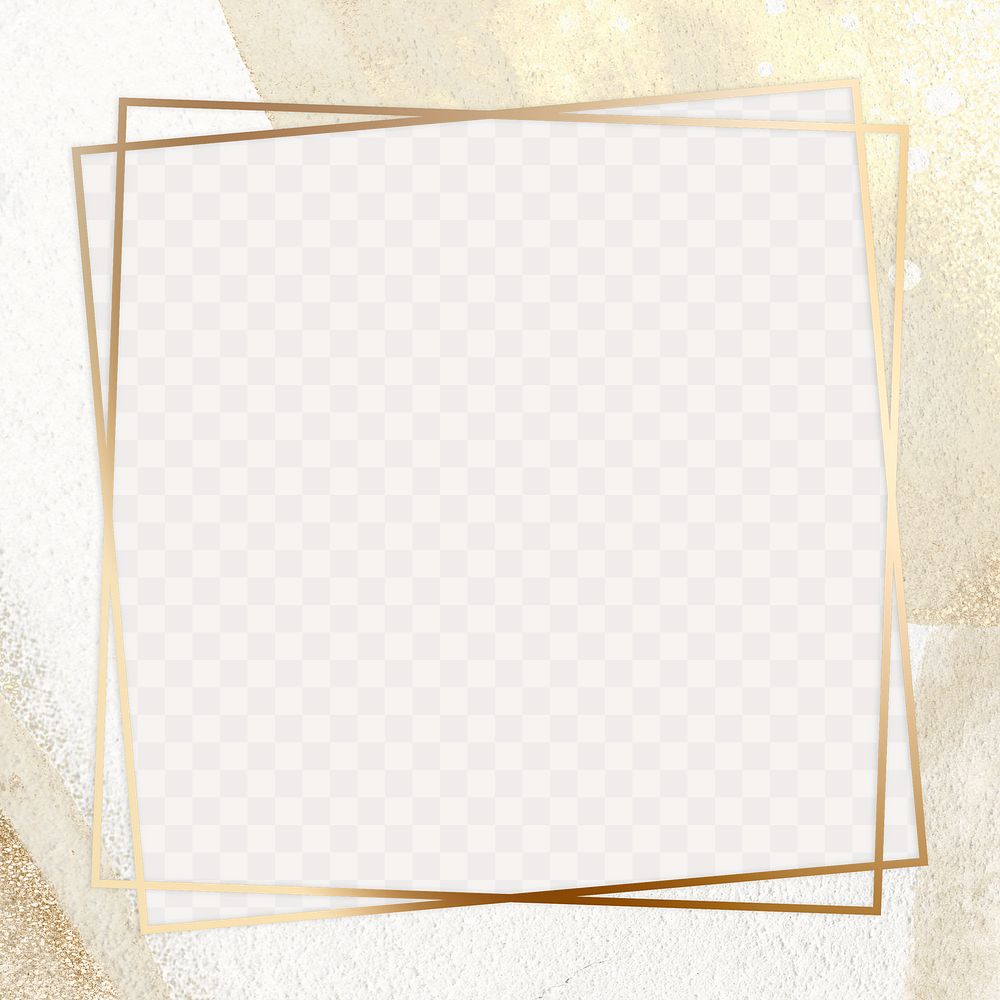 Gold frame with brown watercolor textured frame design element