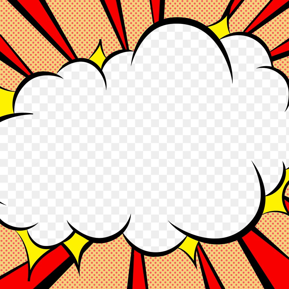 Cloud cartoon effect speech bubble design element