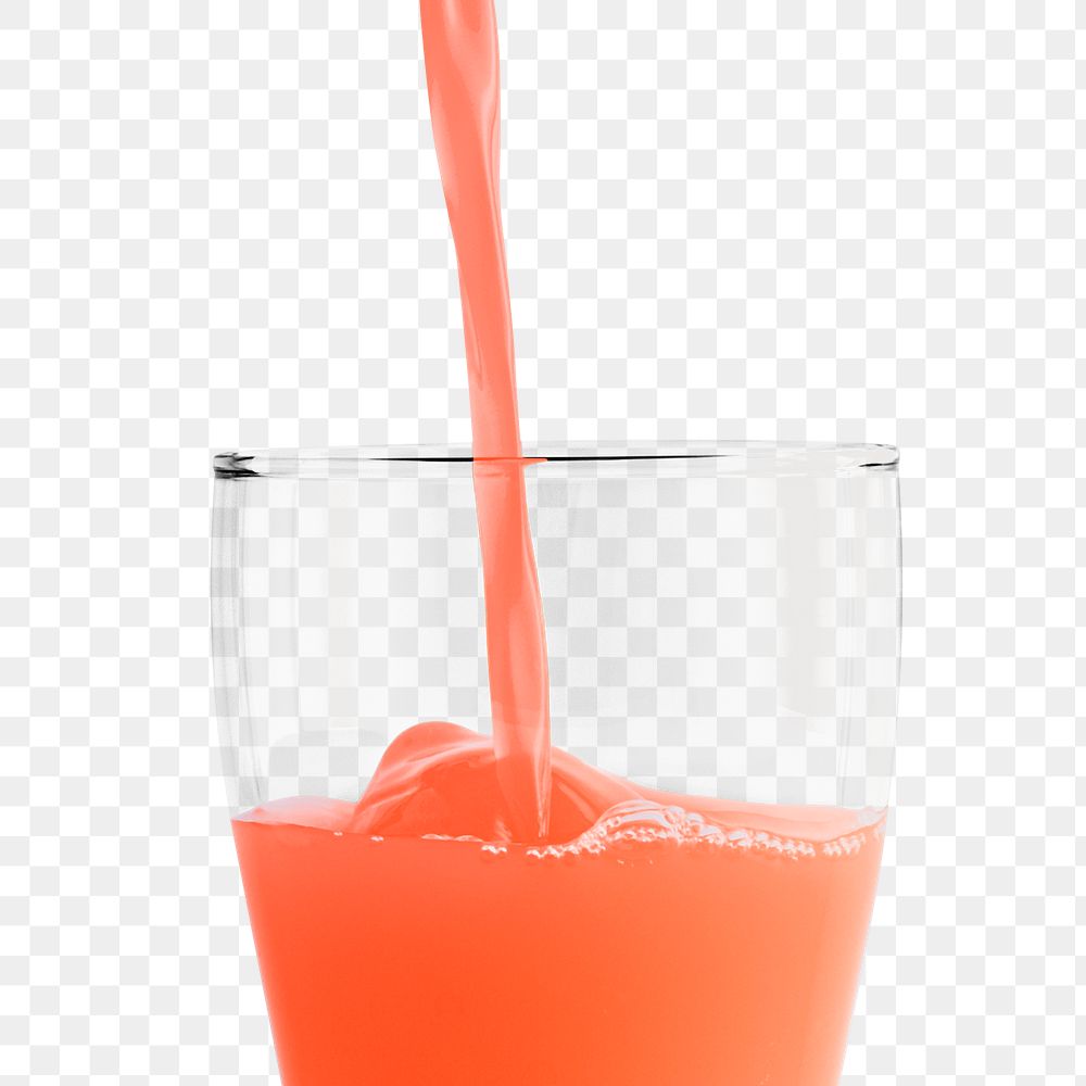Juicy fruit punch poured into a glass design element