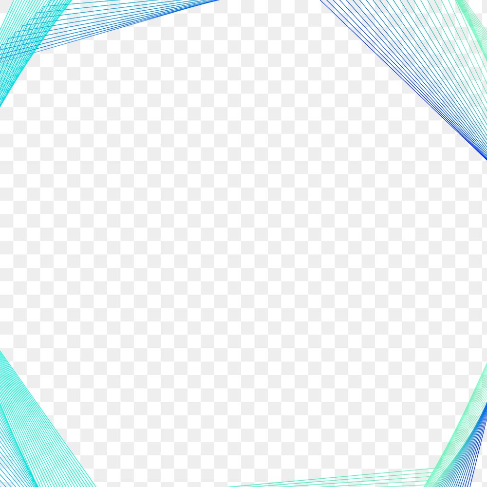 Green and blue hexagon neon frame design element