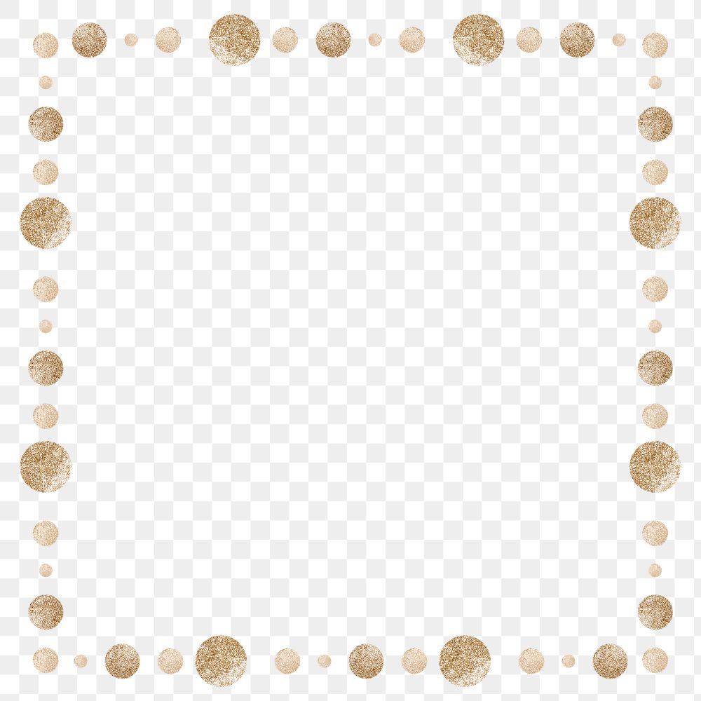 Gold dot patterned frame design element