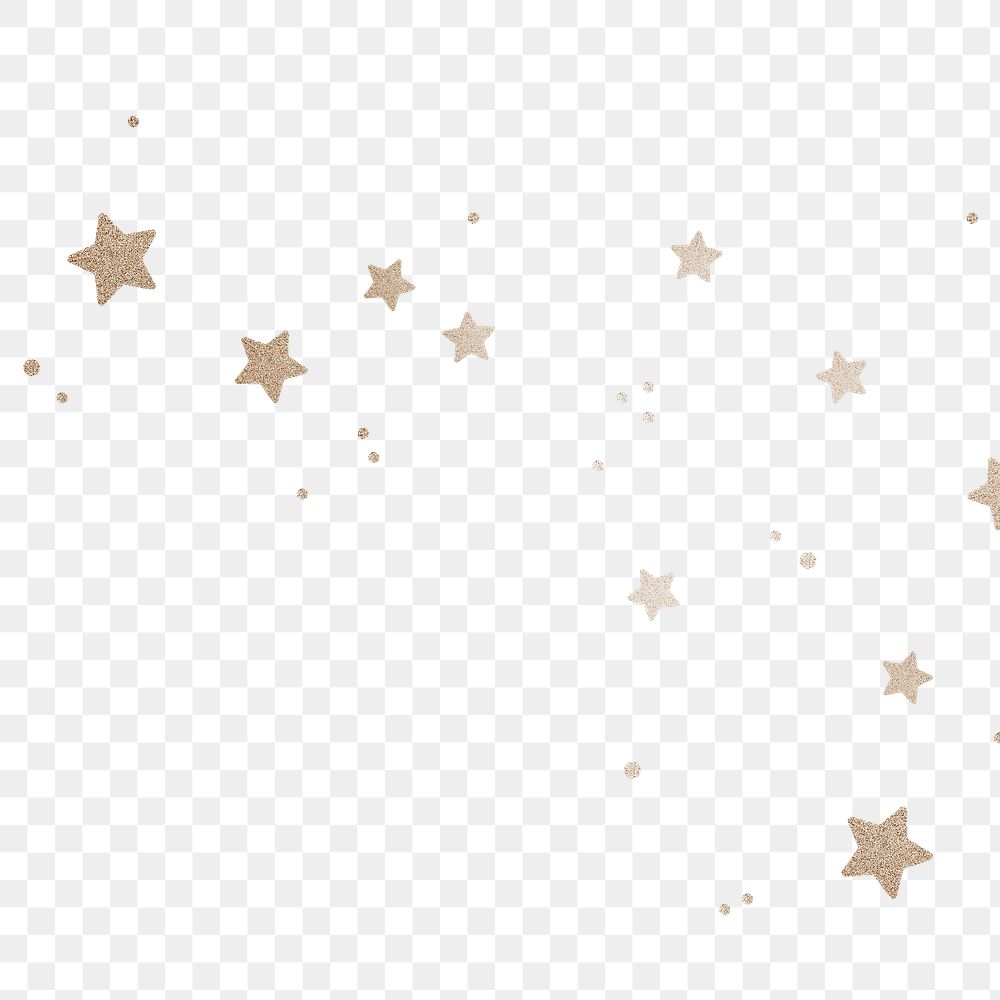Shimmering gold stars design element 