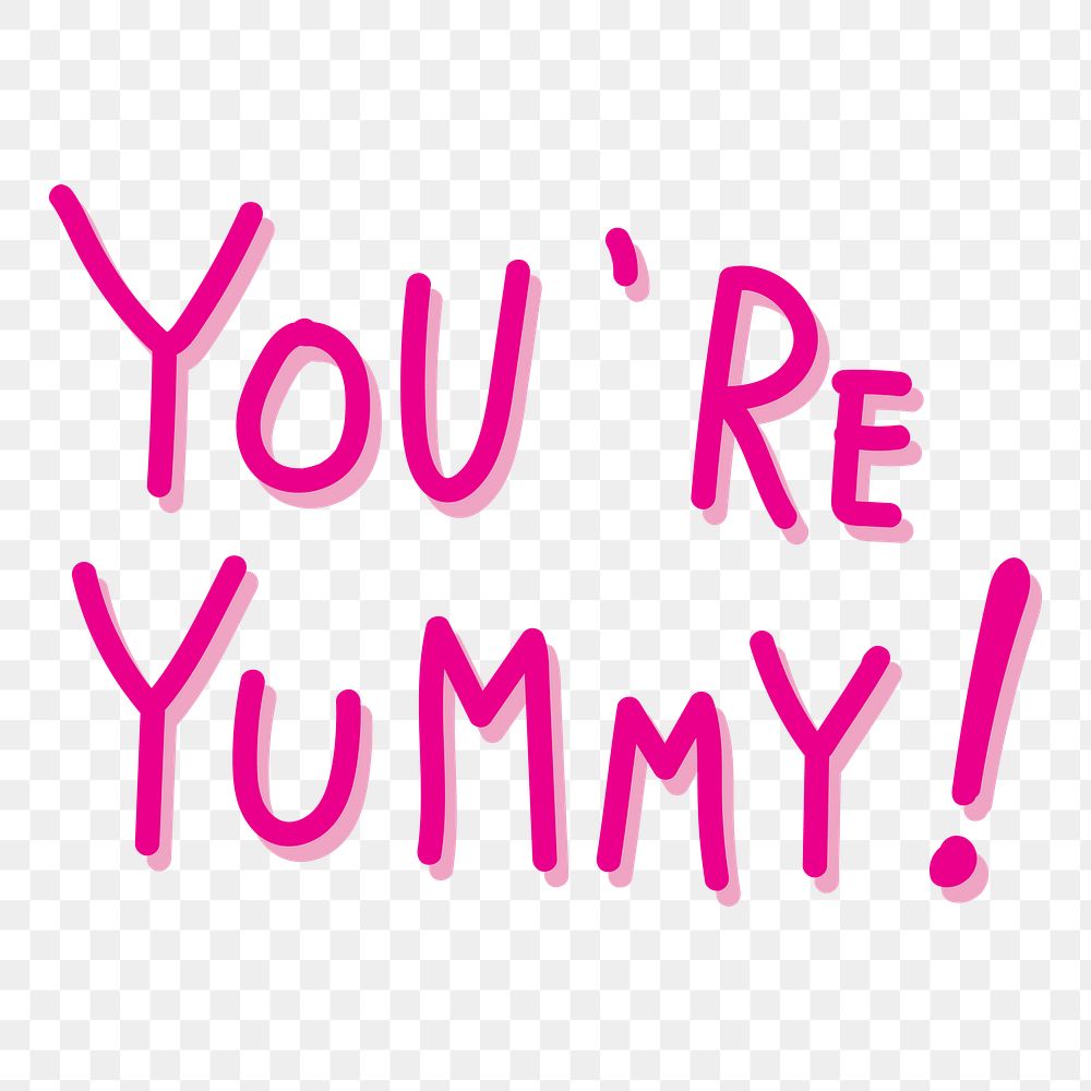 You're yummy word design element