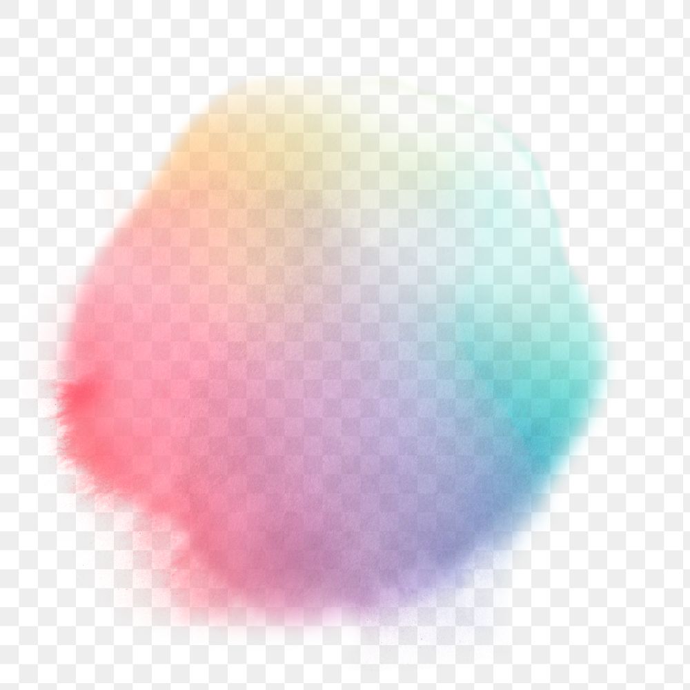 Rainbow abstract watercolor blob design element