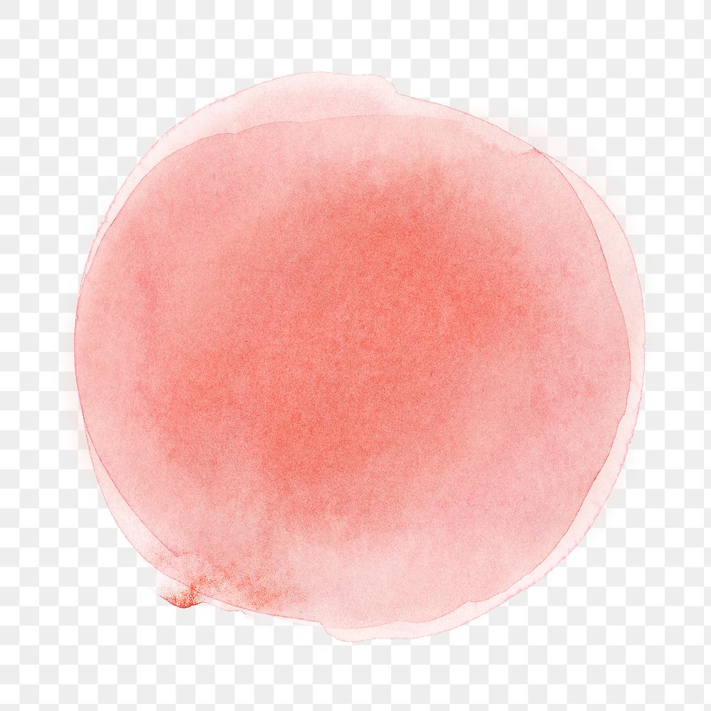 Red abstract watercolor blob design element