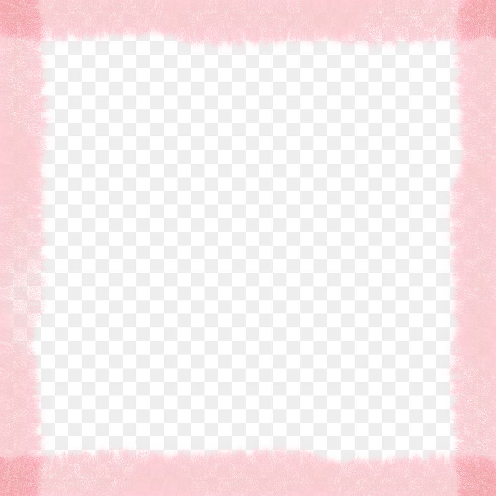 Square pink brush stroke frame design element