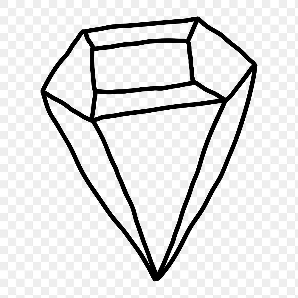 Hand drawn diamond design element