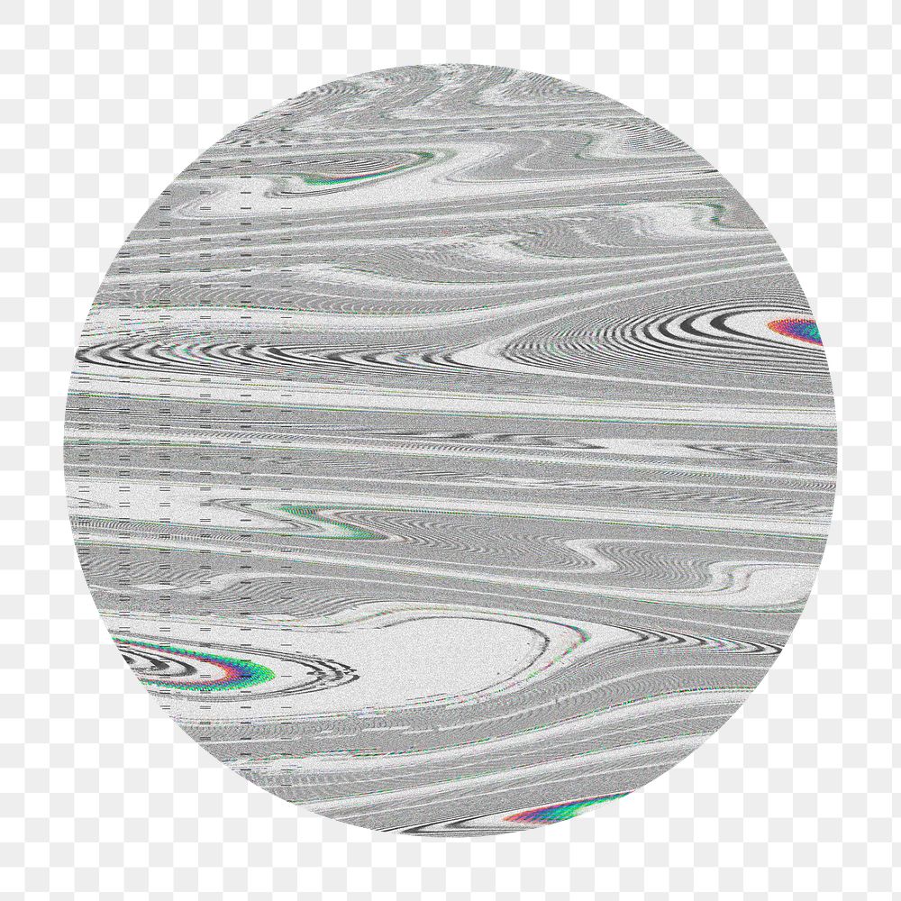 Round wavy space png glitch effect
