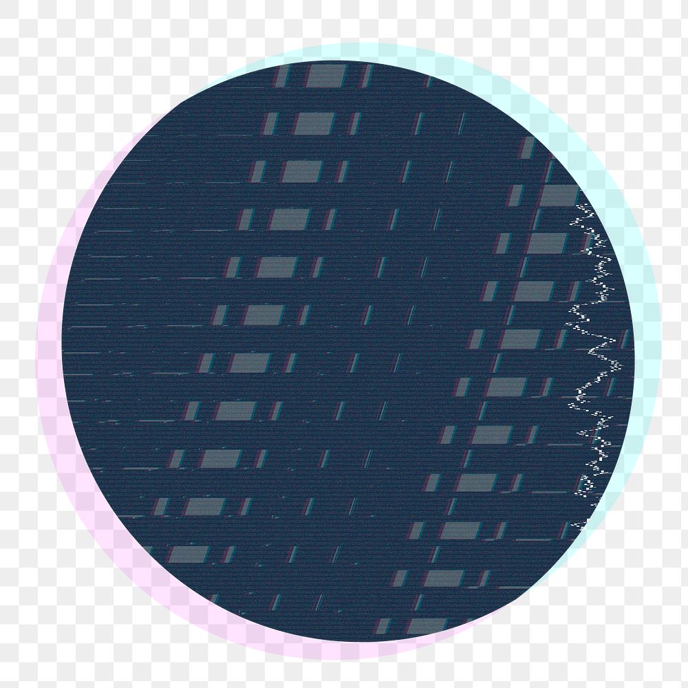 Round space png glitch effect