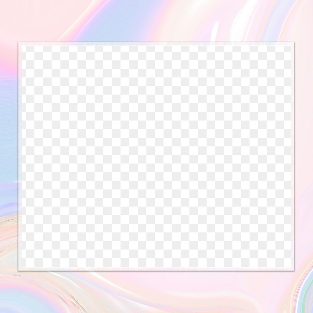 Square frame pastel holographic background design element