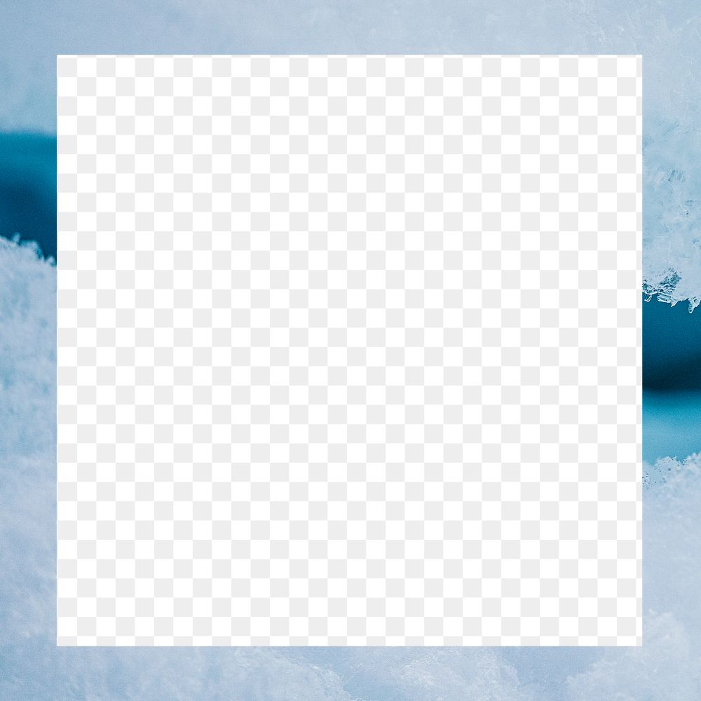 Cracked ice sheet png frame