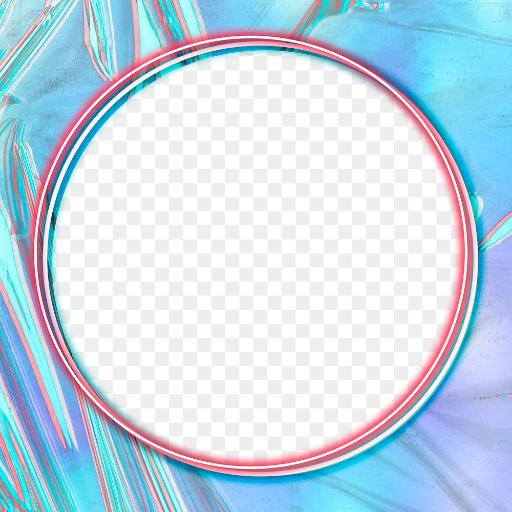 Glowing frame png glitch holographic plastic texture