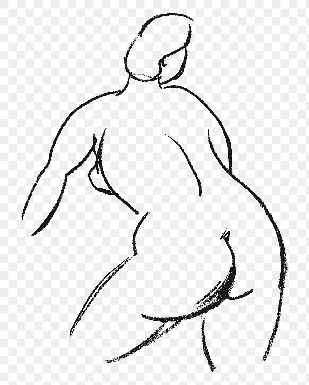 Nude ladies bottom drawing png