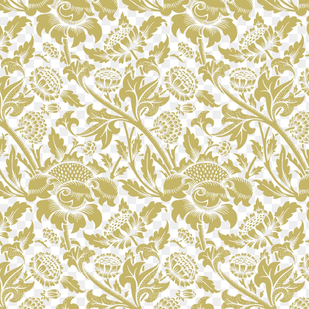 Decorative vintage png chrysanthemum flower seamless pattern background