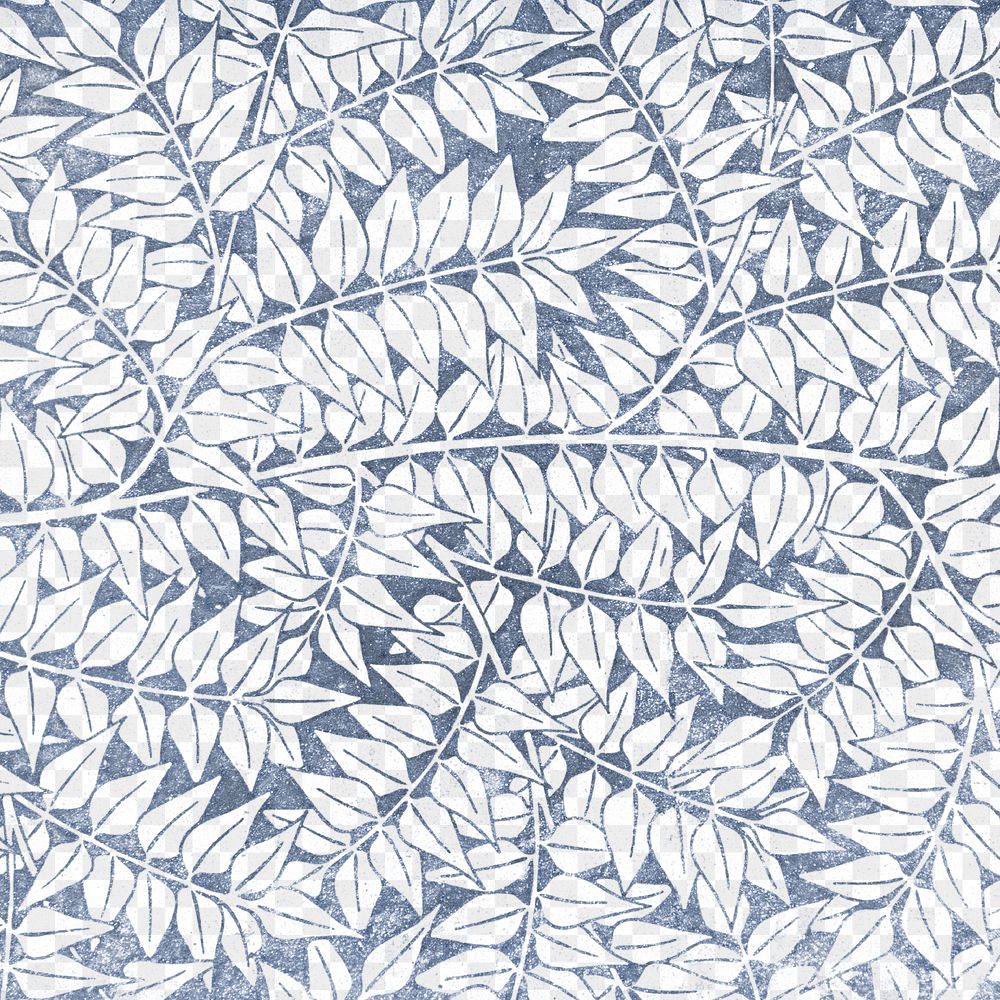 Vintage png leaves ornament seamless pattern background 