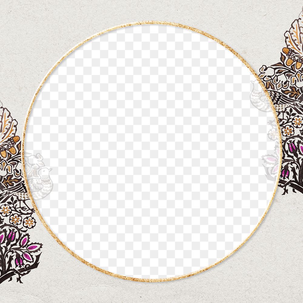 Decorative vintage flower png frame border pattern