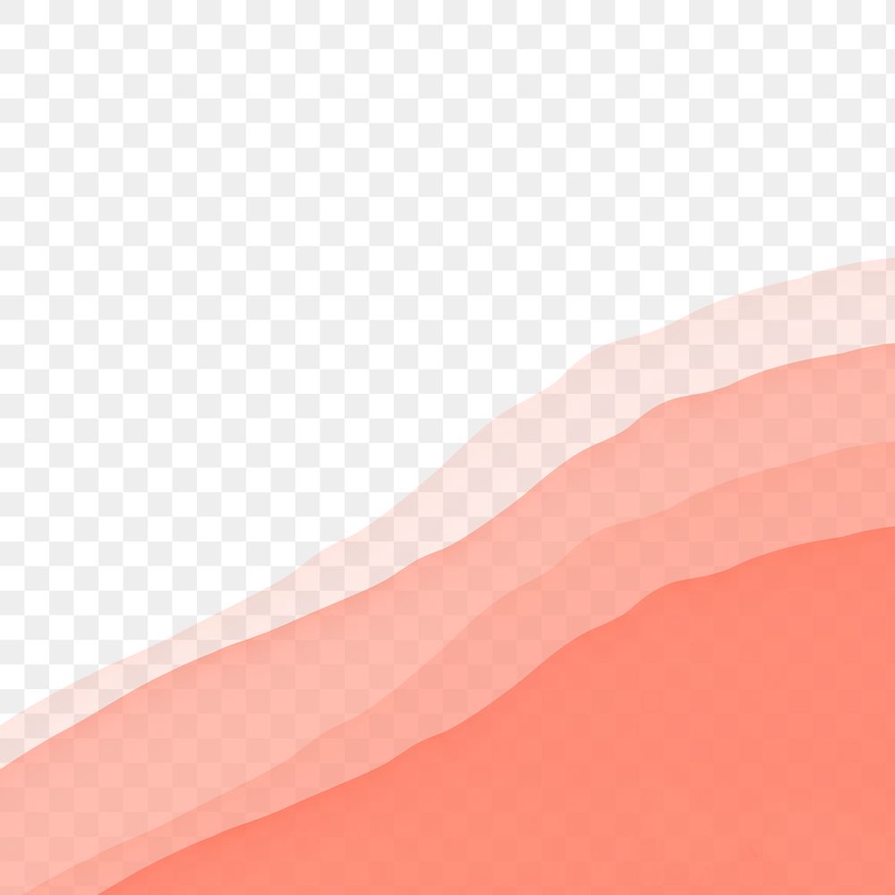 Png abstract coral orange pastel
