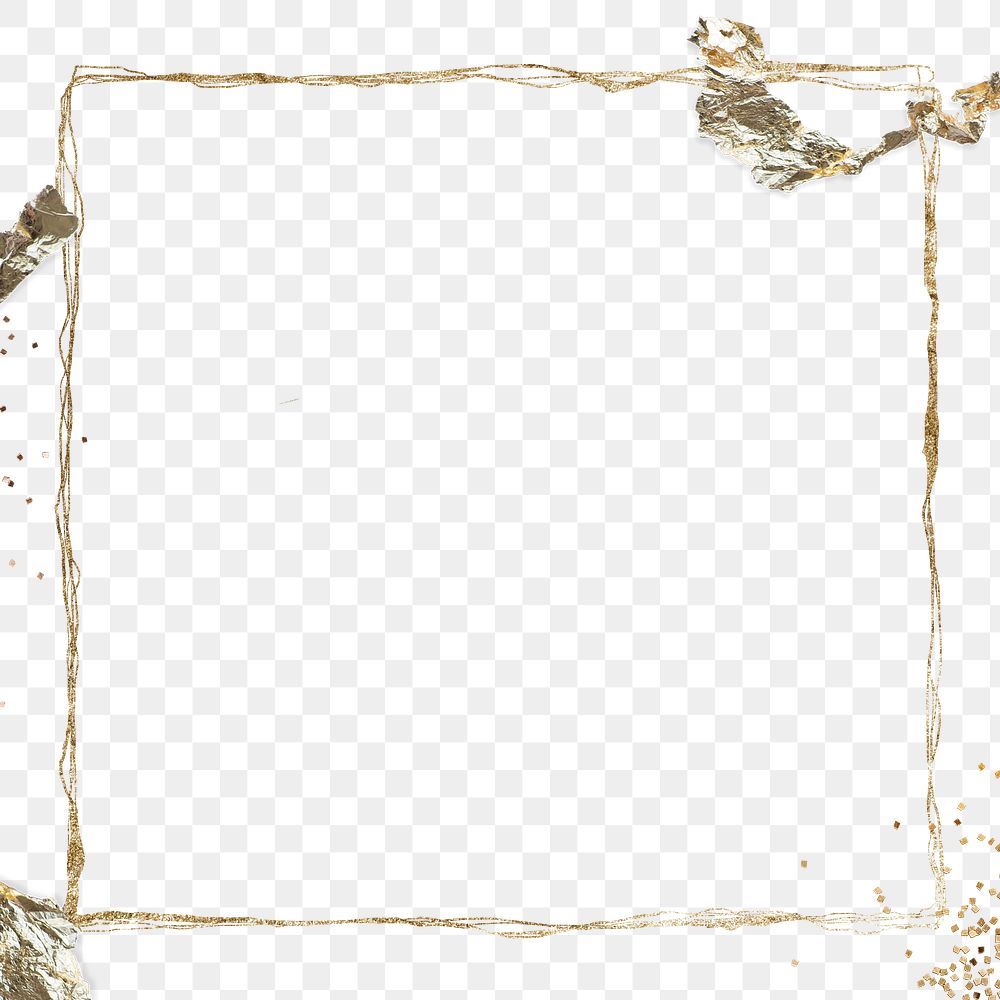 Png gold glitter luxury frame