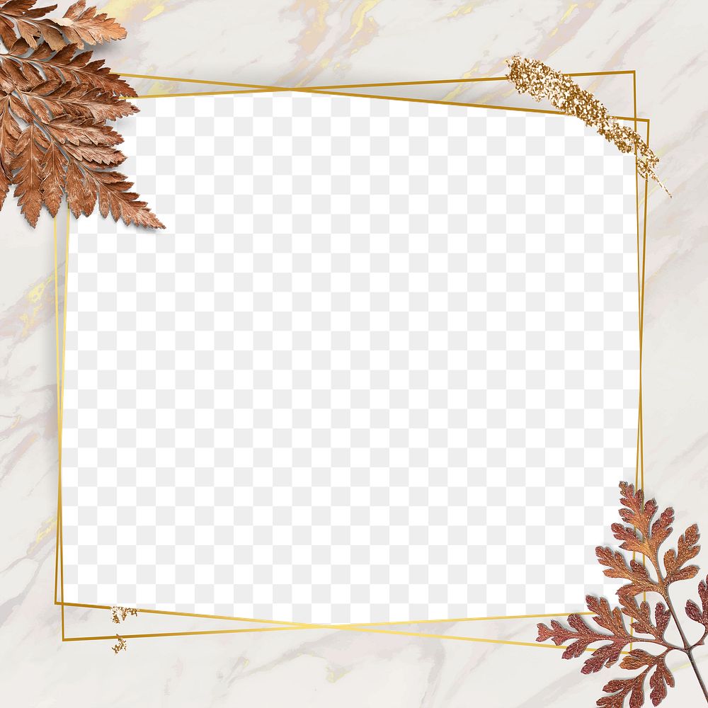 Png white marble gold frame