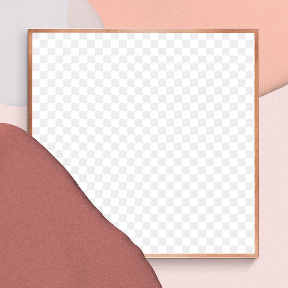Png gold abstract frame transparent background