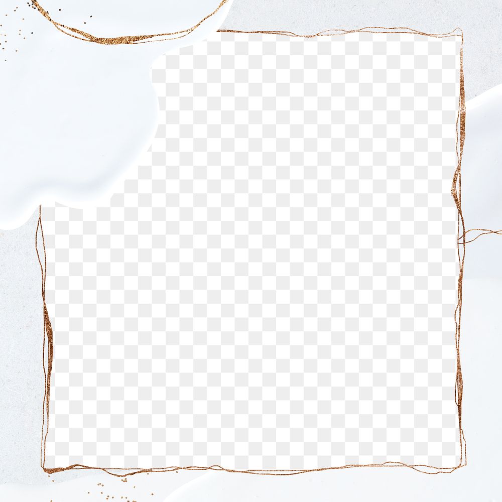 Abstract shimmery frame png transparent