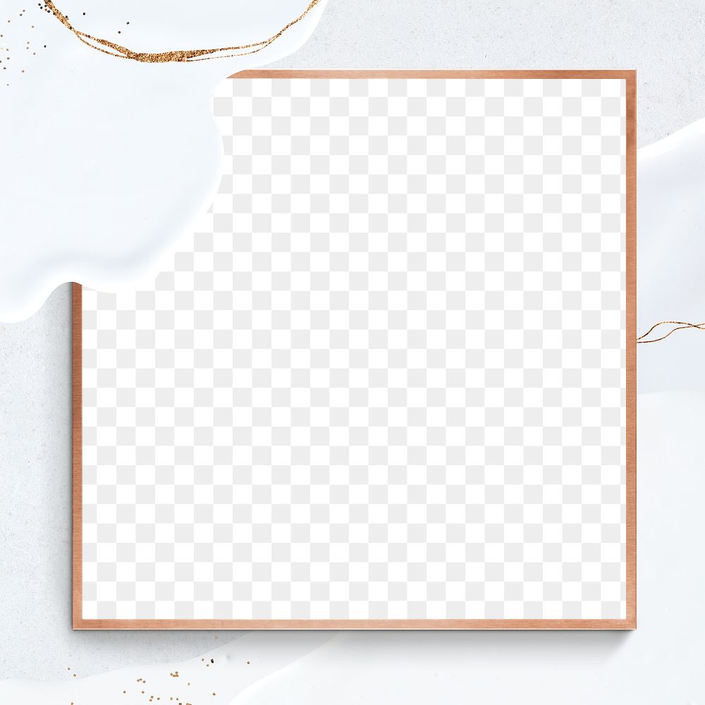 Gold frame png gray background
