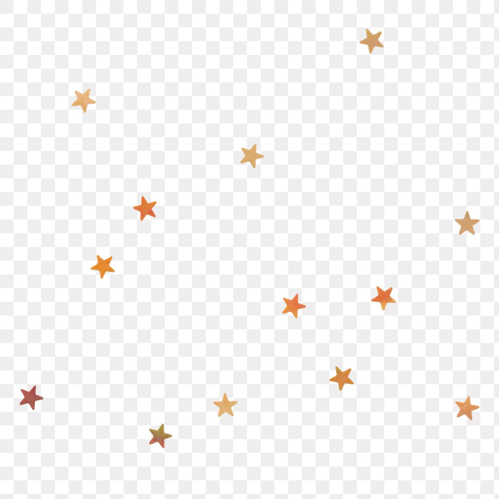 Gold star confetti png background