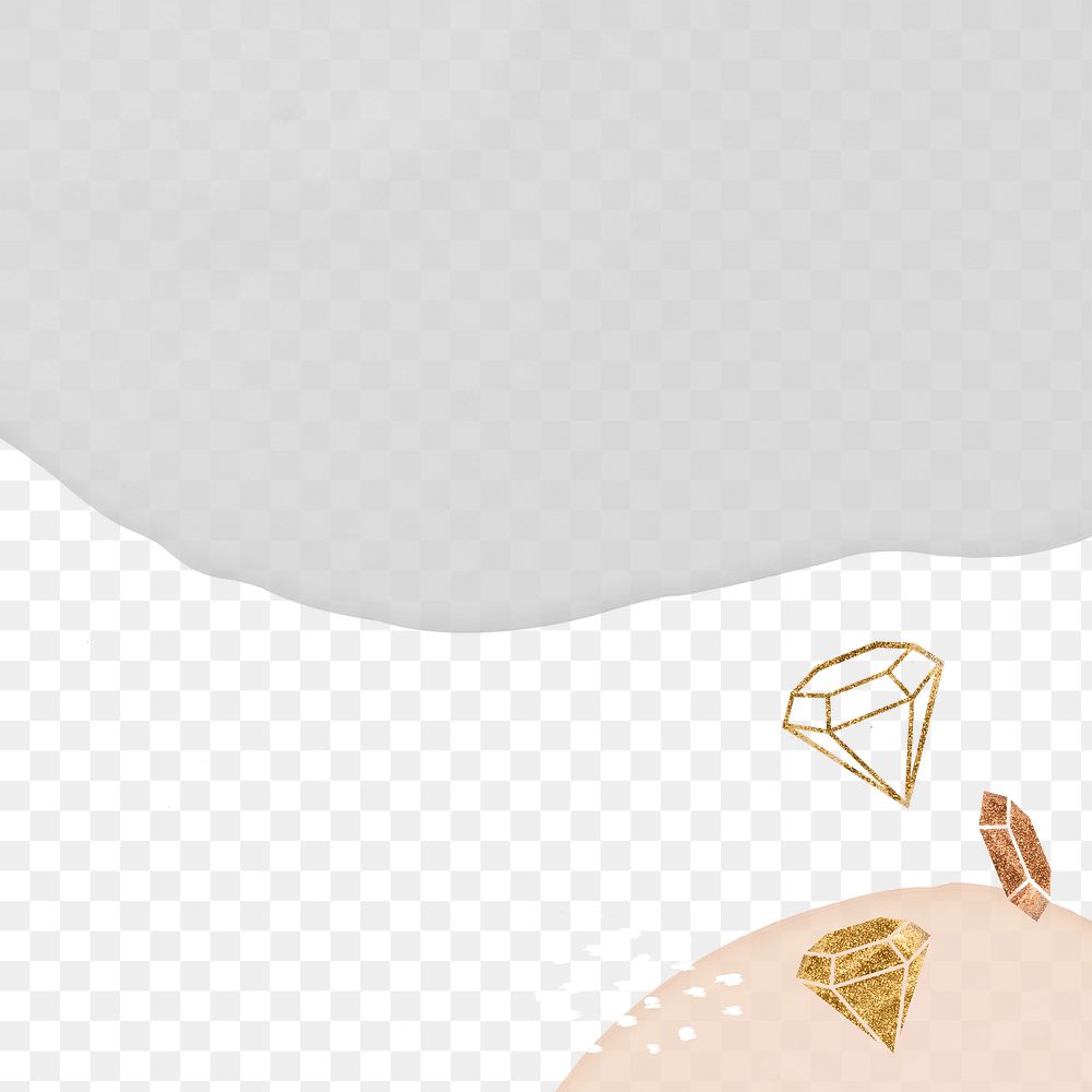 Gold gem png minimal abstract background 