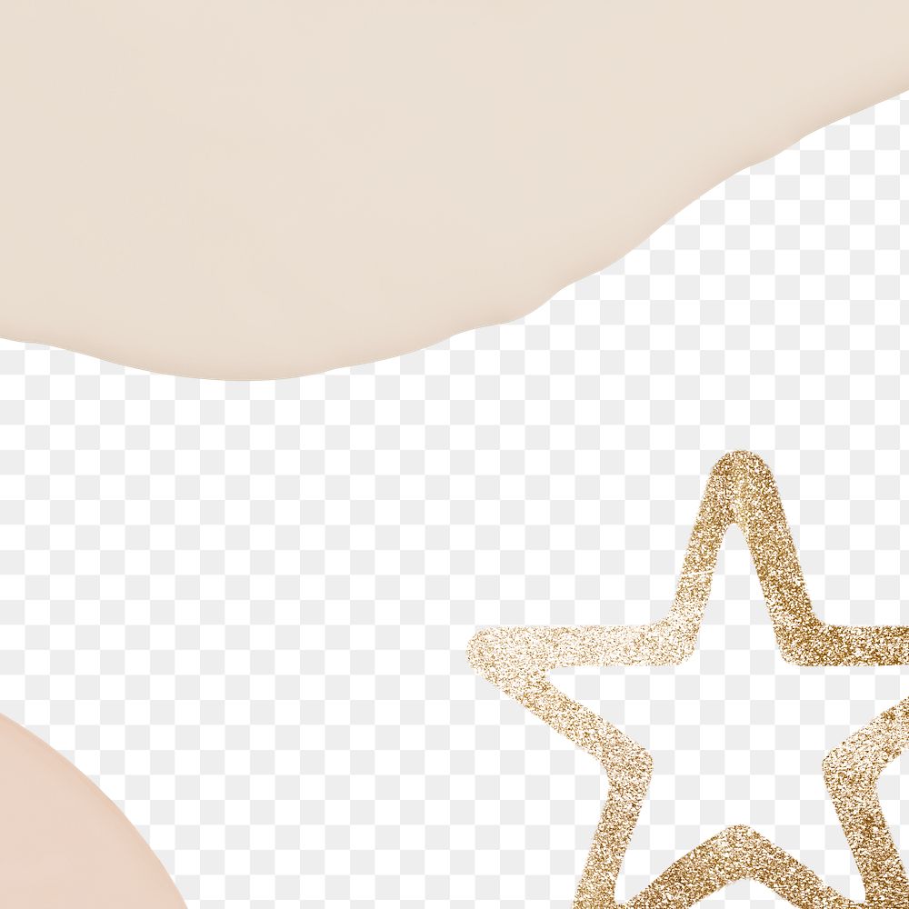 Gold shiny star abstract png