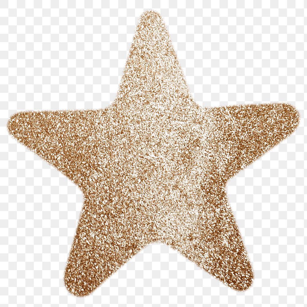 Golden sparkle png star sign