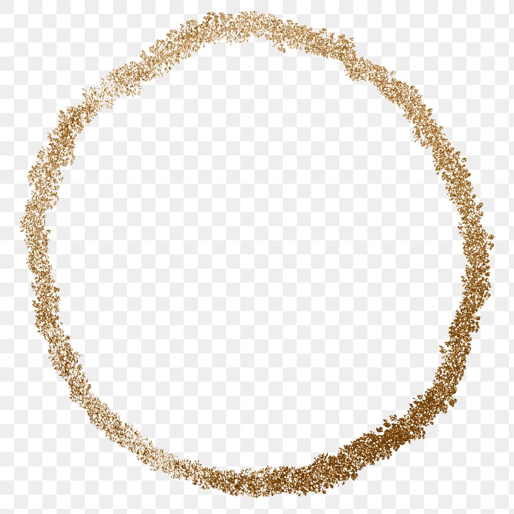 Golden sparkle png ring symbol