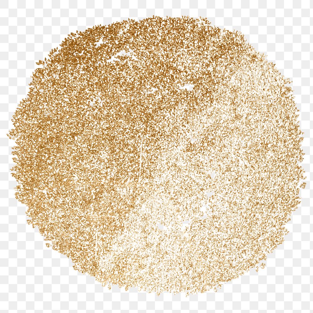 Png gold glitter round element