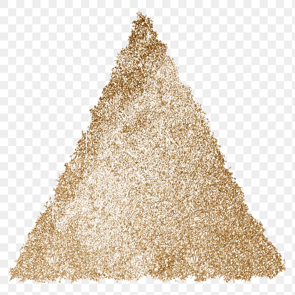 Golden sparkle png triangle symbol